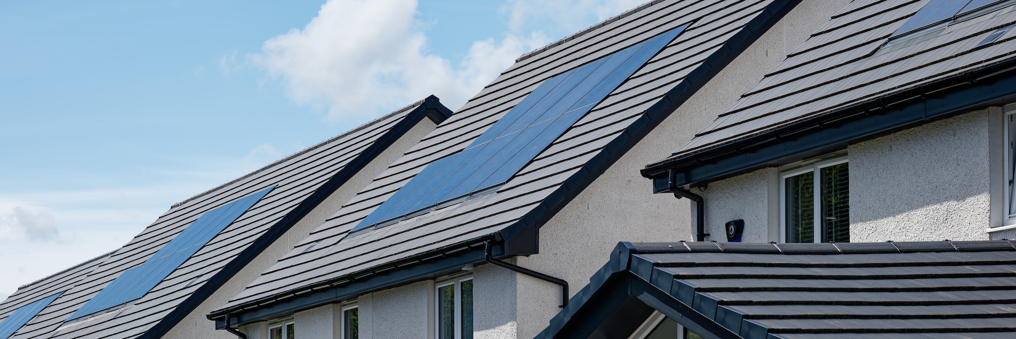 Solar panels installed on a UK home roof
