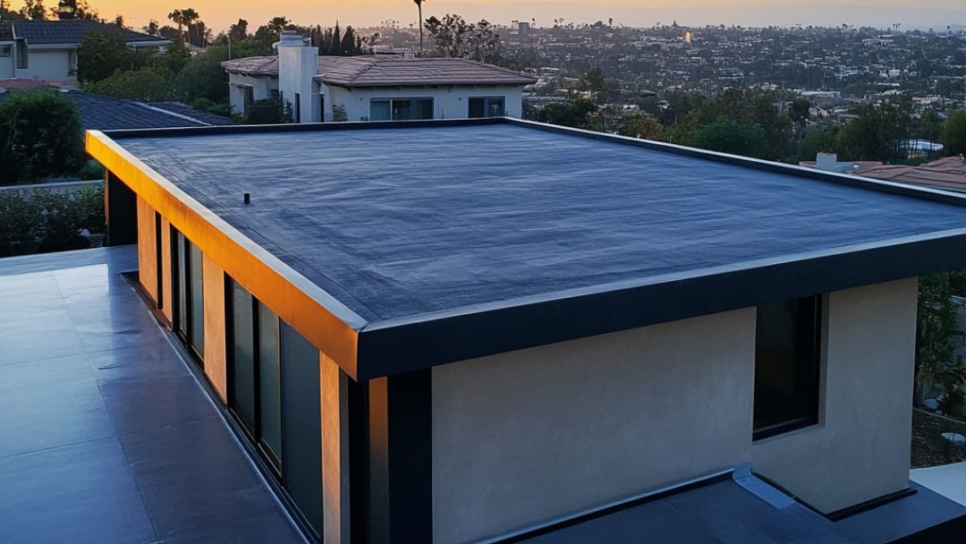 Flat roof insulation on a UK property