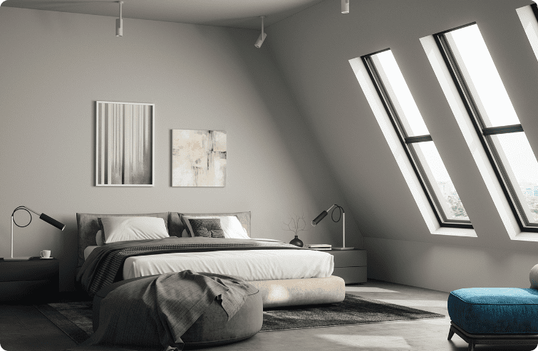 Room in roof loft conversion space