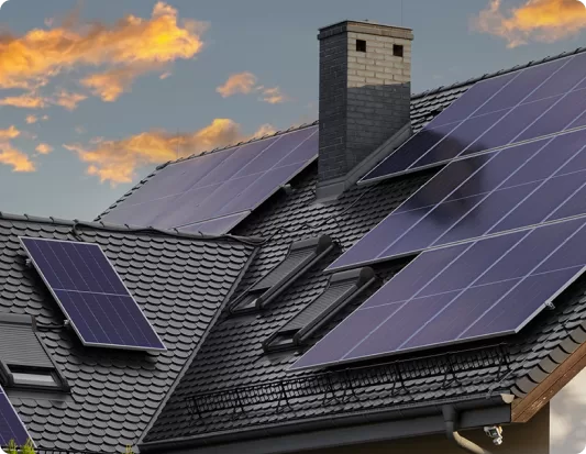 Solar panels on UK home