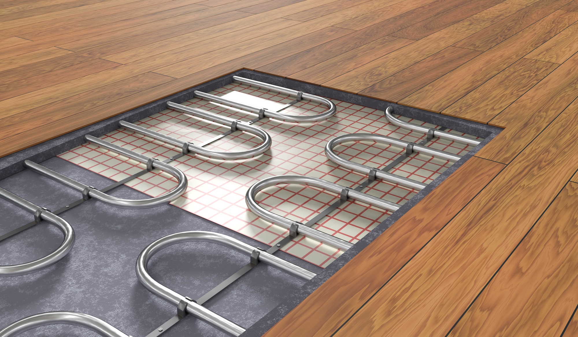 Insulation fitted between floor joists under a timber floor